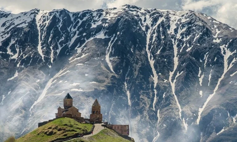 Gergeti Trinity Church in Kazbegi, Georgia